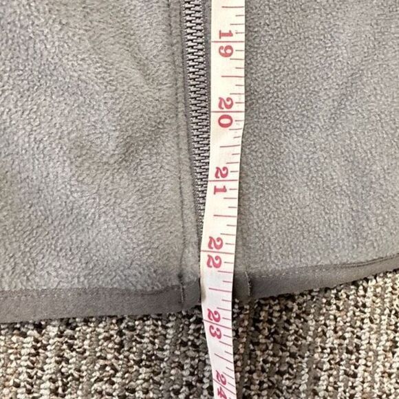 Lands' End Women's Fleece Mid Weight Full Zip Jacket Grey Size M Zip Up Pockets - Picture 6 of 9